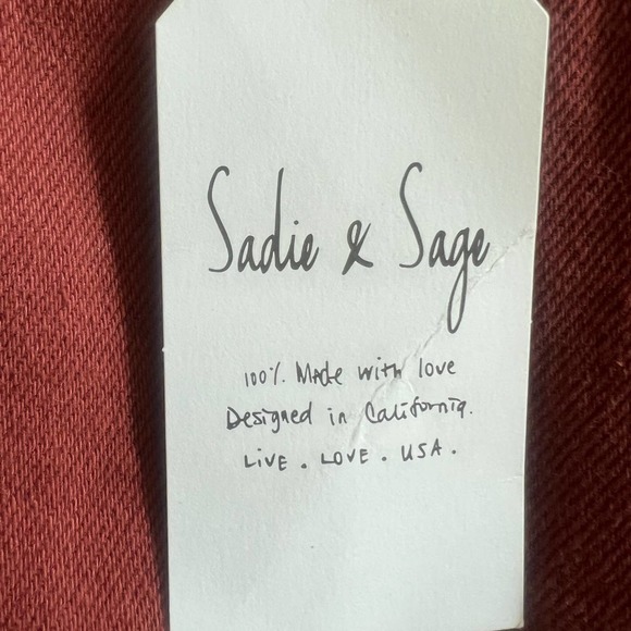 NWT Sadie & Sage Burgundy Denim Mini Skirt - Picture 6 of 9